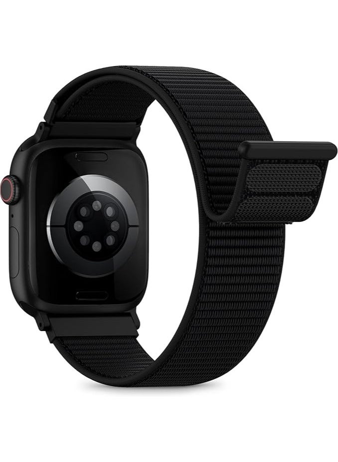 Nylon Loop Sport Band Compatible with Apple Watch Bands 44mm 45mm 46mm 49mm 42mm for Women Men, iWatch Wrist Straps for Ultra 3 2, Se, Series 11 10 9 8 7, Breathable, Soft Band Ideal for Outdoor - Image 1